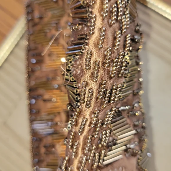 Fine Arts Beaded Bag ~ Vintage ~ Hong Kong ~ Bronze Shimmer ~ Needs TLC - Picture 16 of 16